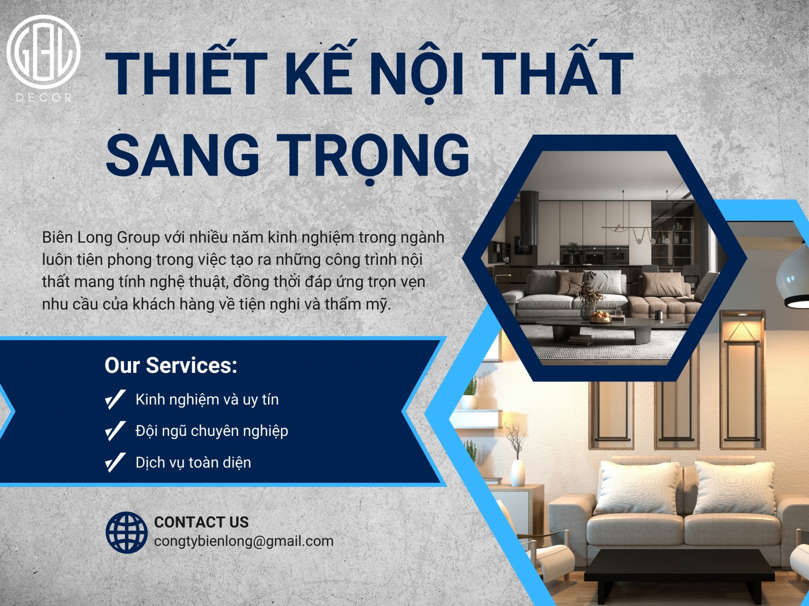 Thiết kế nội thất sang trọng